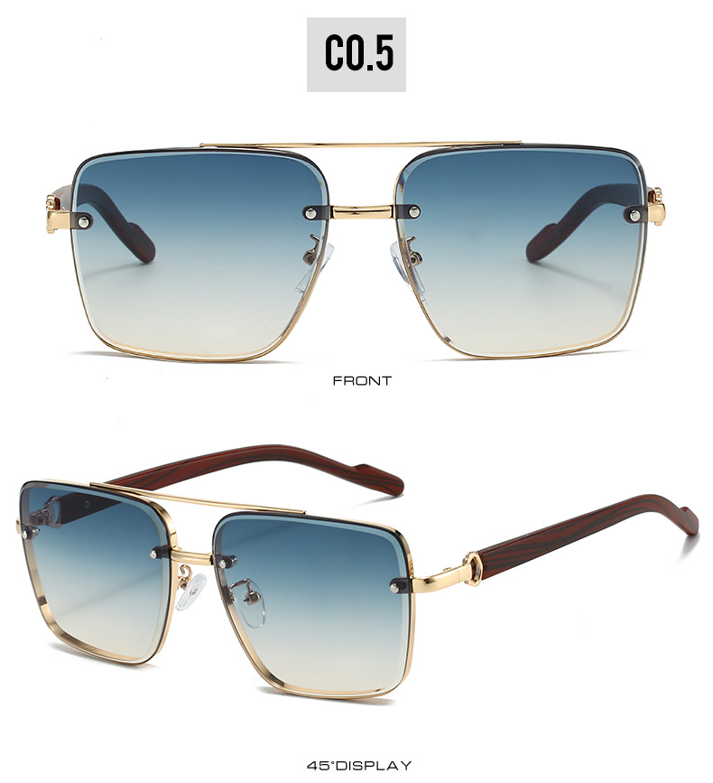 54g Weight Full Frame Glasses Structure Sunglasses Classification PC, UV400 Protection Lens Material Square Glasses Style Outdoor, Beach, Street Occasion Geometric Pattern Unisex Gender Vintage Style, Classic Style Style Vintage Style Classic Style Geometric PC UV400 Protection Square Full Frame Women's Sunglasses 4