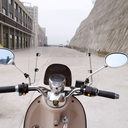 Lingying Luxury Electric Bike Front Windshield Transparent High-Definition Motorcycle Windscreen Suitable for All Four Seasons