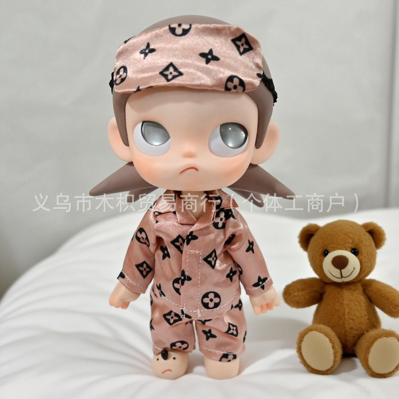 zsiga可动人偶娃衣 棉花娃娃bjd可动玩偶衣服 嘎子姐睡衣套装|undefined
