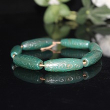 外贸热销仿明代老玛瑙卷云纹管珠桶珠勒子珠串批发收藏品文玩杂项