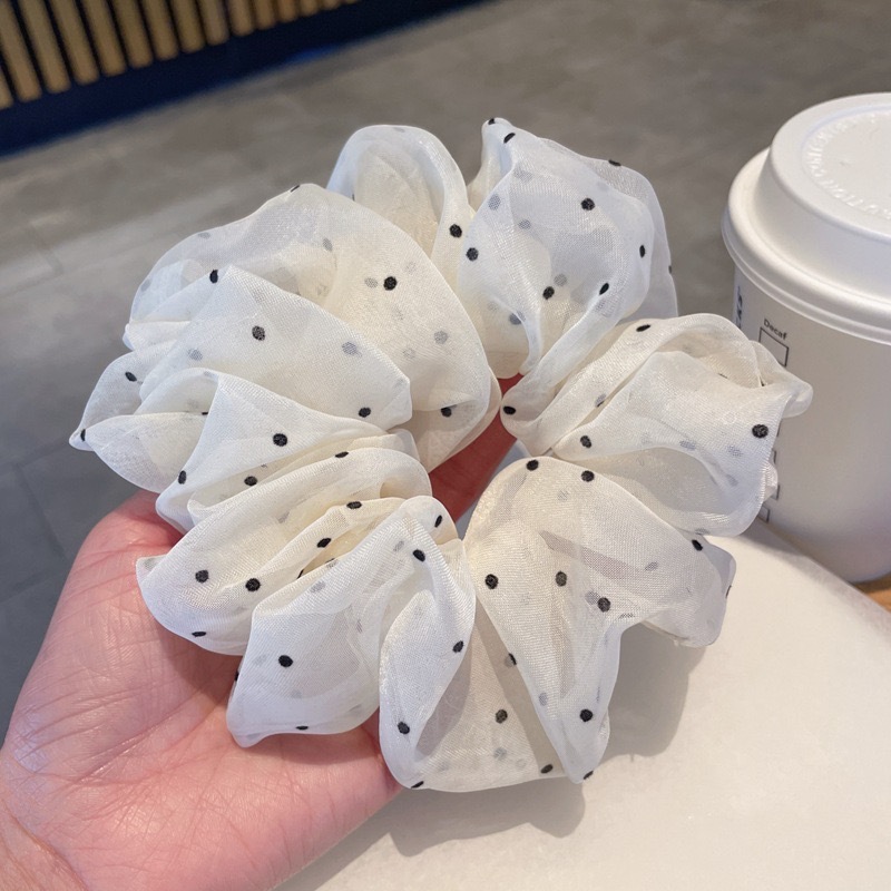 오프화이트 도트머리끈 [16cm]