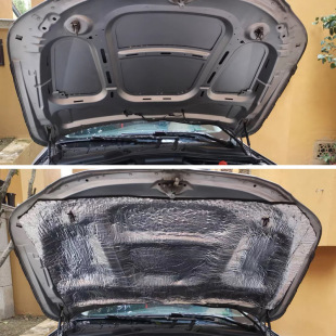 Automobile sound insulation cotton automobile engine heat insulation cotton front cover hood fireproof, high temperature resistance, noise reduction and thickening
