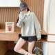 Contrast Polo Shirt Sweater Women's Spring and Autumn Thin 2025 New Loose Short Design Niche Top
