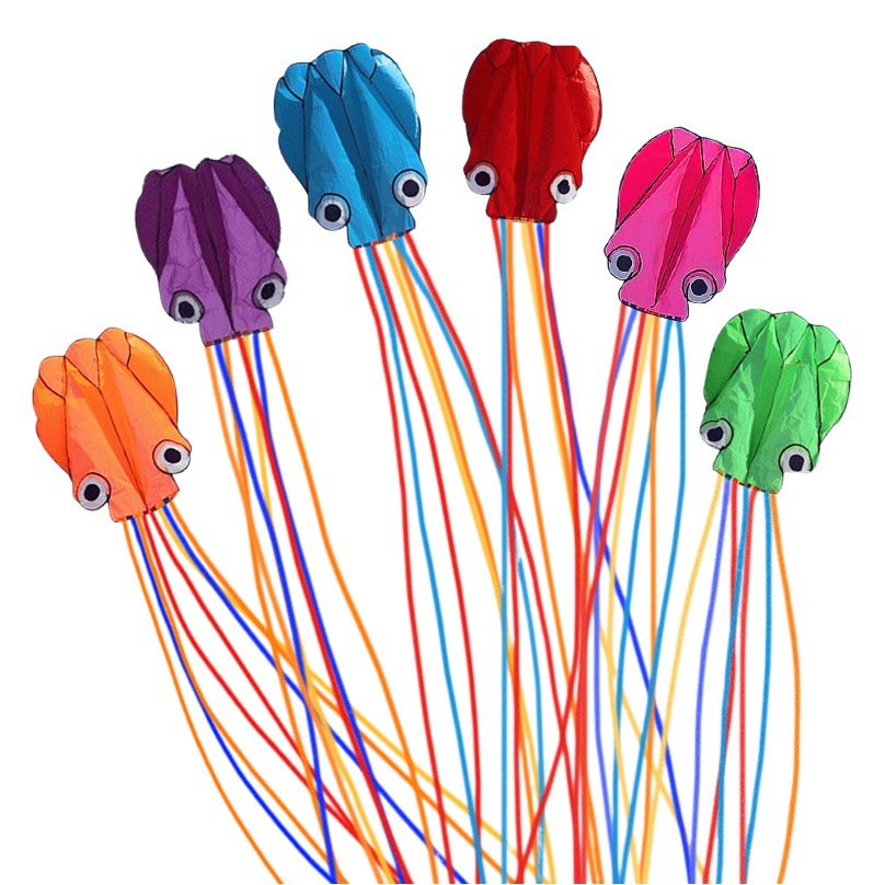 Weifang Jiutian cometa suministro directo de fábrica al por mayor 4 M 5 M flor punto deshuesado suave 3D tridimensional pulpo cometa