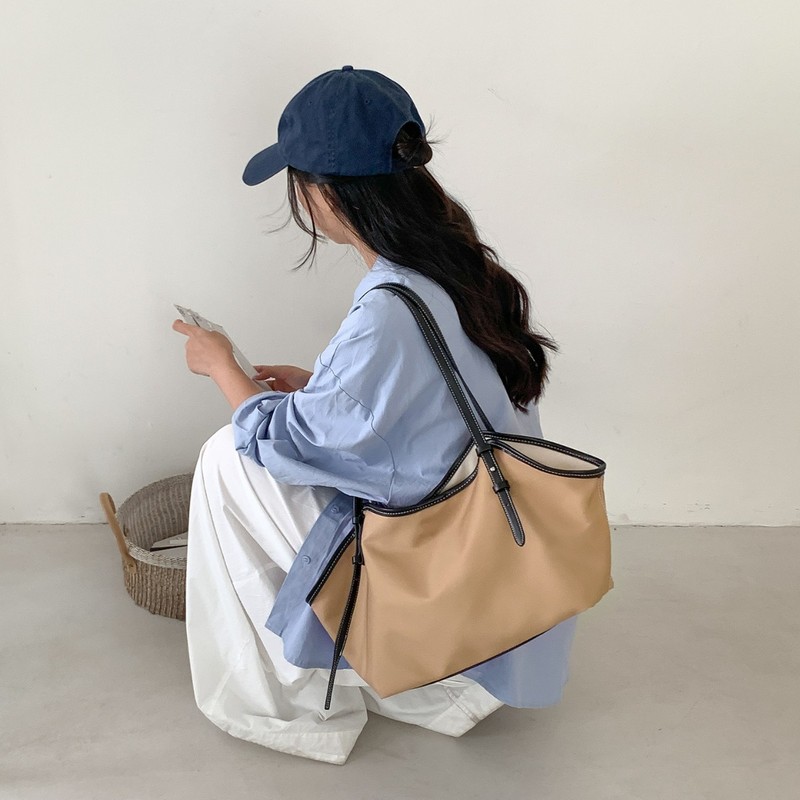 尼龙新款女士单肩包韩版潮流跨境通勤大包休闲百搭大容量托特包女|undefined