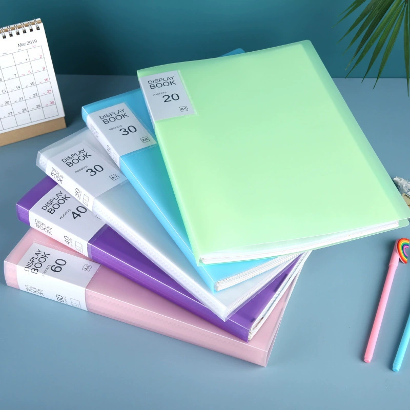 Transparent A4 folder for paper inserts, multi-layer multi-page file organizer, binder for student exam sheets