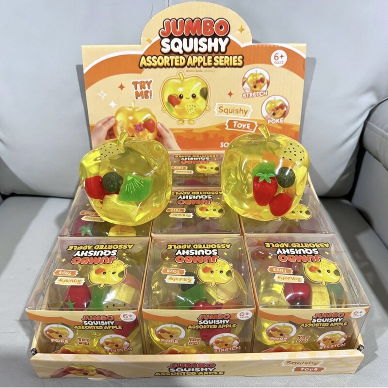 Cross-border best-selling new product: High-transparency long fruit series handmade stress-relief slow-rebound Vaseline squeeze toy