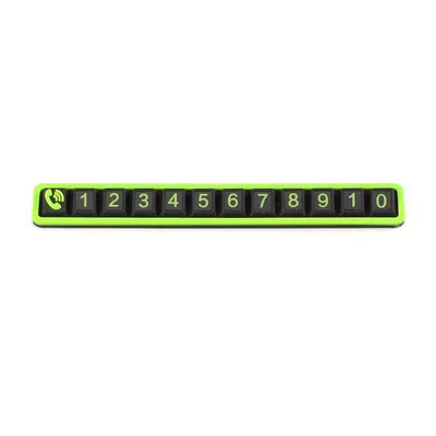 Temporary parking phone number sign for car, adhesive car interior parking sign with phone number, stylish and personalized (Nömrəli dayanma kartı) - huiqi-pvc-number-plate-number-6-set-number-green-big-discount