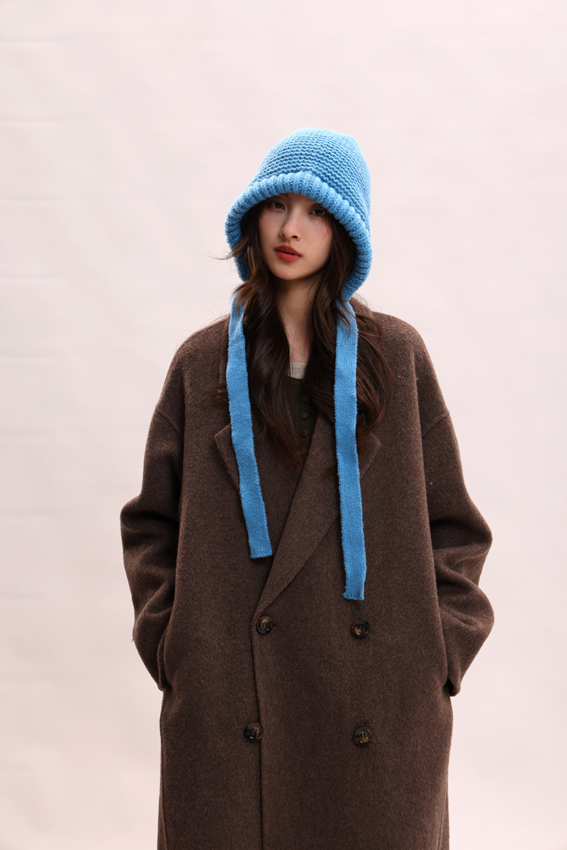 Version coréenne du nouveau bonnet tricoté en peluche pour enfants, protection des oreilles, chaud et polyvalent, couleur mixte, automne et hiver_voghion.com