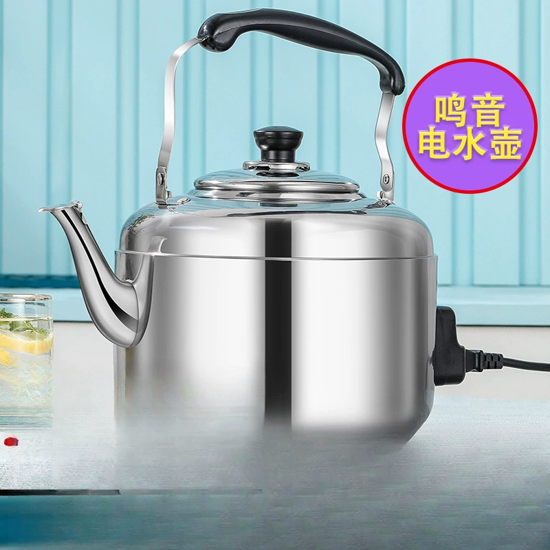 Электрический чайник большой емкости для домашнего использования, электрический чайник со свистком из нержавеющей стали, электрический чайник для воды.