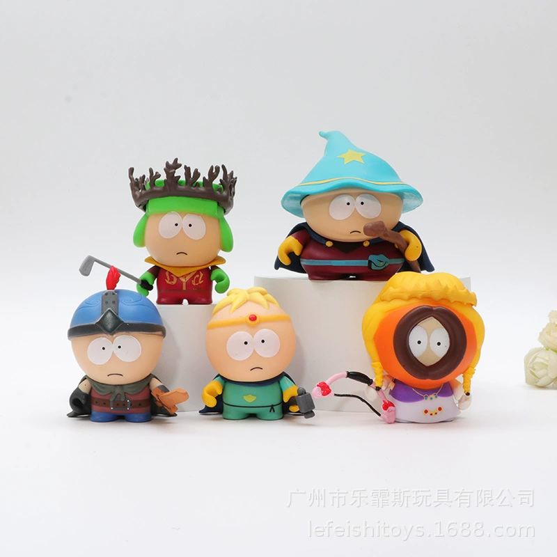2-е поколение, 5 персонажей South Park с нецензурной бранью, грубым языком, грубым языком, фигуры четырёх гостей из South Park, виниловые куклы, модельные игрушки, украшения