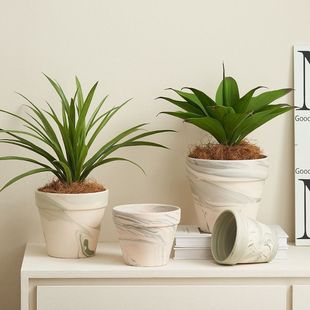 Clay Flower Pot, Succulent Pot, Macchiato Flower Pot, Green Plant Potted Red Pottery, Water-Absorbent and Breathable Small Flower Pot