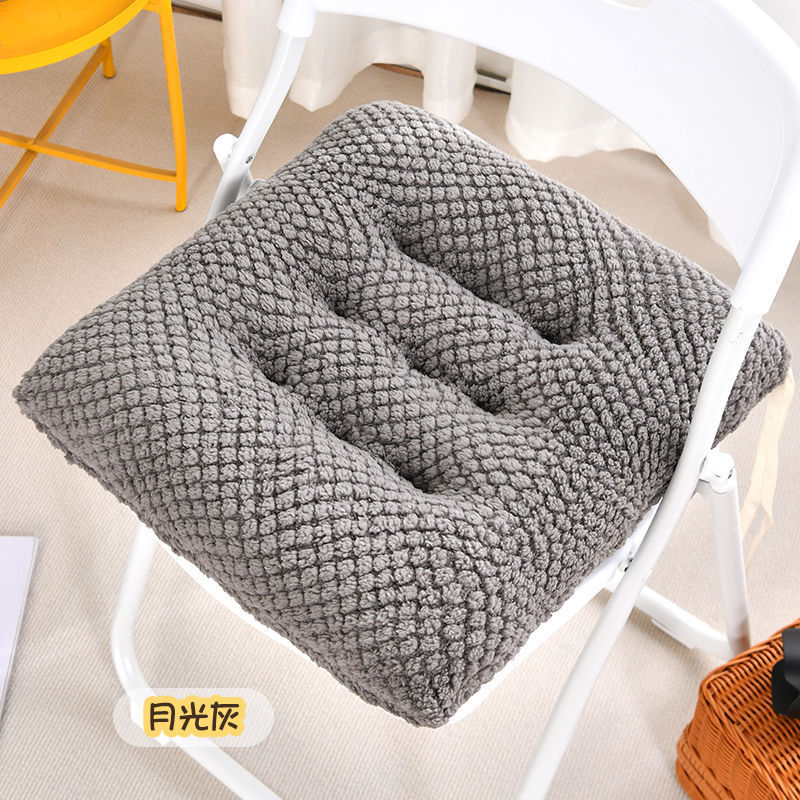椅垫屁股坐垫牛奶绒加厚板凳教师教室学生餐桌椅毛绒冬季椅垫子厚|undefined