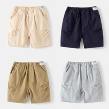 男童五分裤2024夏装儿童织标短裤宝宝休闲中裤韩版童裤子一件代发