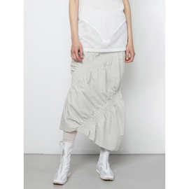 素美汇 2025春夏新款韩系LC不规则鱼尾半裙中长款高腰包臀半身裙