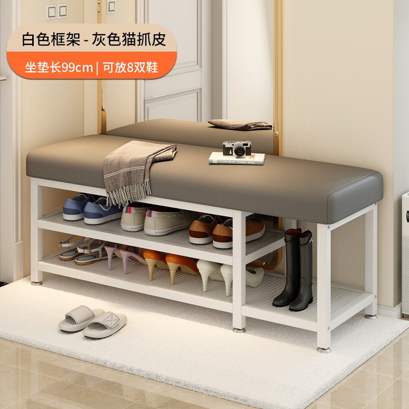 Taburetes personalizados en la puerta de metal simple en la casa se pueden sentar en la puerta, taburetes bajos de lujo ligeros, taburetes para cambiar zapatos