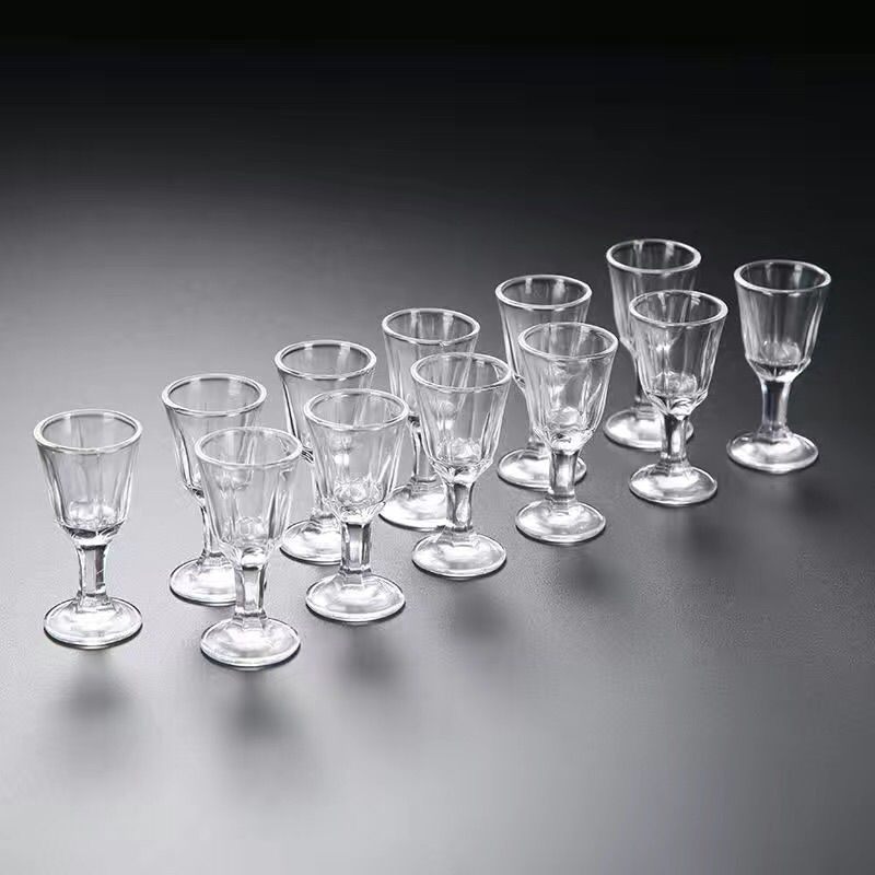 茅台杯小酒杯水晶玻璃杯一口10ml烈分酒壶套装七件套白