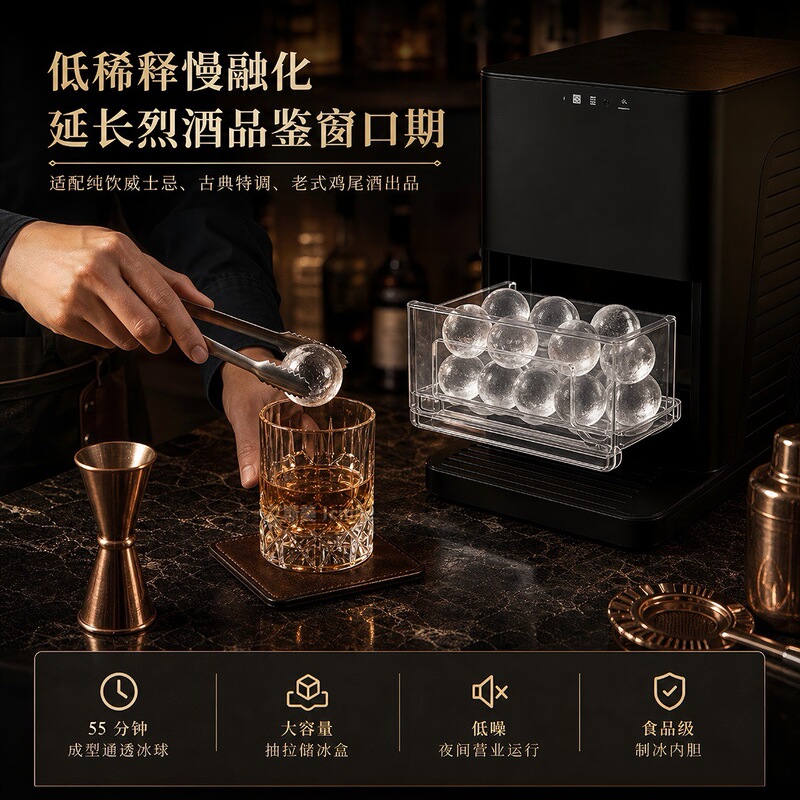 Ice maker for home and commercial use, medium-sized 10KG ice cube maker, suitable for dormitories and offices, spherical ice, fully automatic ice making machine Ice maker for home and commercial use, medium-sized 10KG ice cube maker, suitable for dormitories and offices, spherical ice, fully automatic ice making machine