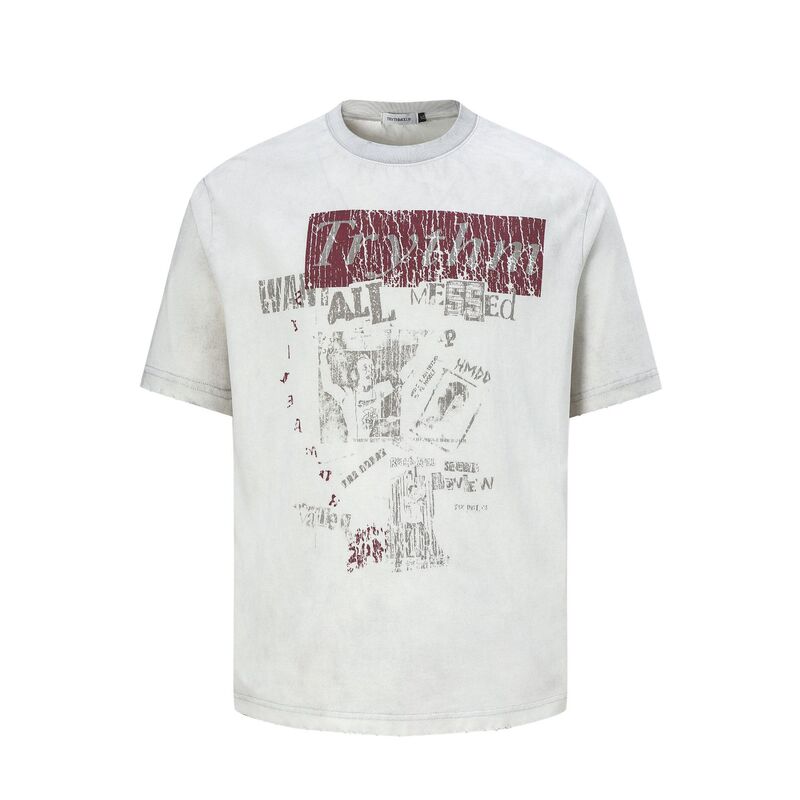 27439 American Street Style Unisex High-End Summer Abstract Pattern Design Men's Fitted Short-Sleeved T-Shirt 27439 American Street Style Unisex High-End Summer Abstract Pattern Design Men's Fitted Short-Sleeved T-Shirt