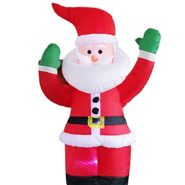 Modelo Inflable de Santa Claus de 6 Pies con Luces LED, Modelo Inflable Navideño para Decoración de Jardín