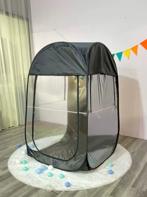 Quick-Open Tent, Avtomobil dam çadırları - black-fishing-puff-with-pullover-single-person