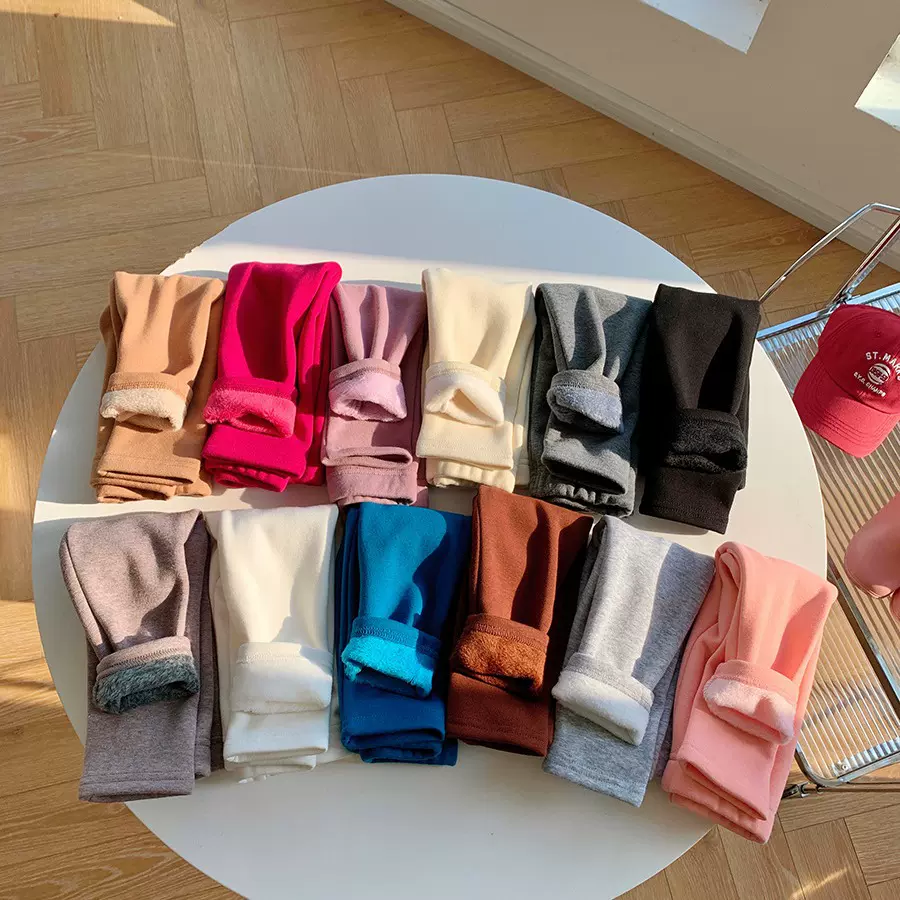 冬季女童打底裤加绒加厚儿童休闲长裤宝宝童装裤子中小童保暖棉裤