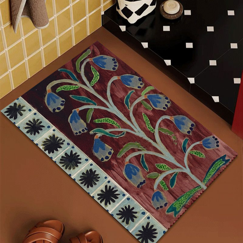 Kitchen Washable Diatom Mud Mat, Bathroom Special Absorbent Mat, Accessible Luxury High-End Carpet, Antique Style Bathroom Anti-Slip Mat