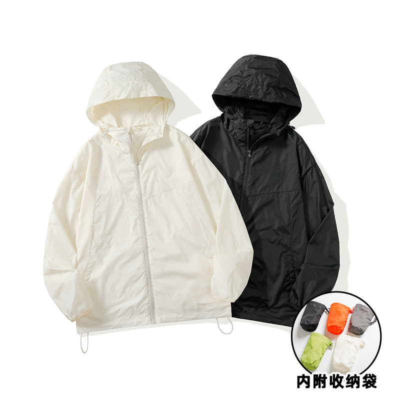 선스크린 의류 남성 여름 야외 경량 UV 보호 커플 패션 홍콩 스타일 선 스크린 의류 여성 외투 느슨한 코트