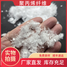混凝土抗裂掺料聚丙烯纤维水泥砂浆用工程纤维12mm白色国标pp纤维