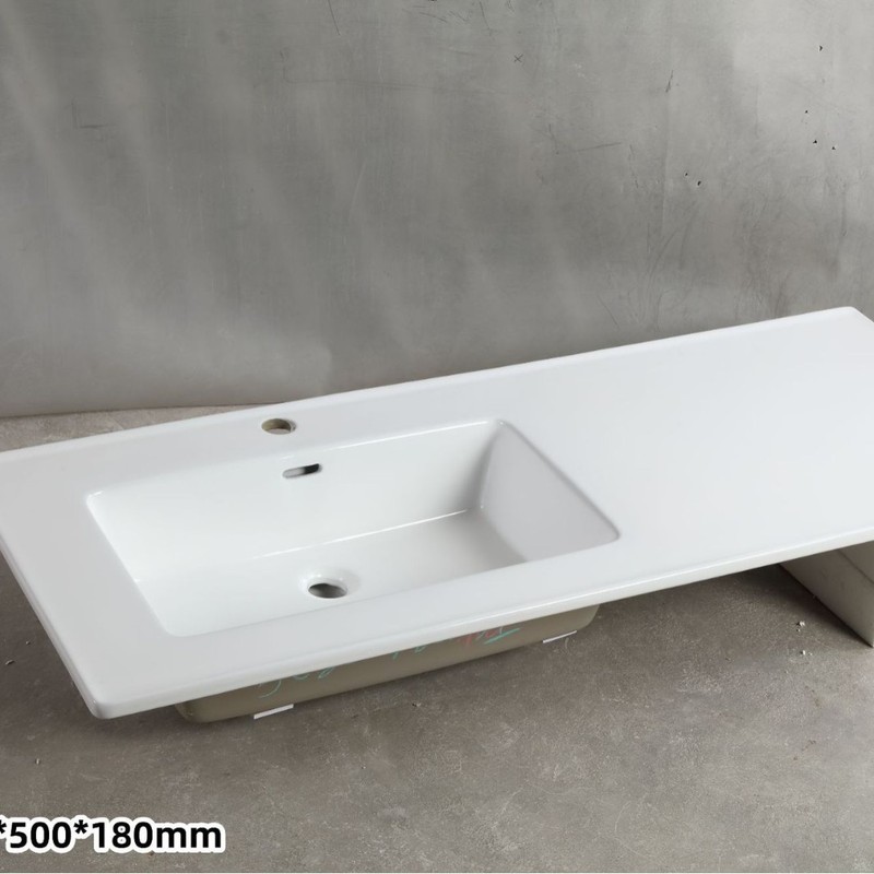 幅50cmのセラミック一体型洗面器、Lサイズ、幅55cm、カット可能な角とエッジの洗面台、幅60cmの洗濯機用洗面器|undefined