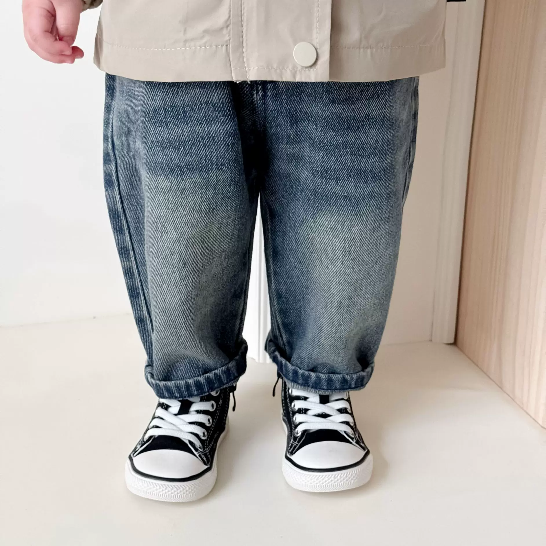 ins婴幼儿牛仔裤2025春秋男女宝宝外出软牛仔休闲裤小童长裤子潮