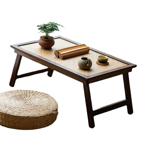 批发日式禅意家用折叠炕桌矮桌飘窗小茶几榻榻米桌子阳台茶桌实木