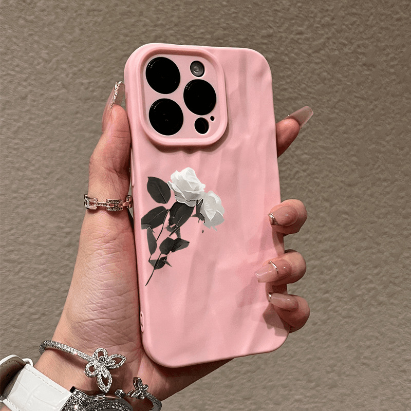 Hw42 pure white rose [pink pleated shell]