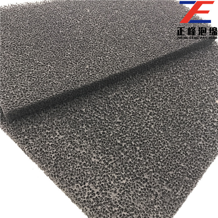 工厂 黑色过滤绵片材 2米过滤海绵材料 细孔加密过滤棉 背胶海绵