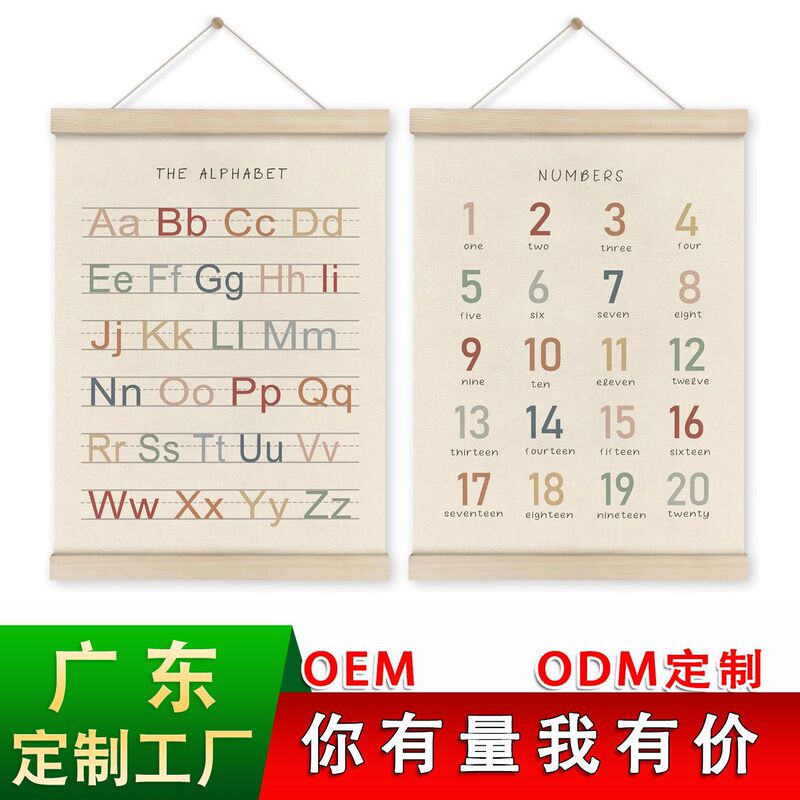 Amazon Children's Preschool Education Poster Solid Wood Scroll Study Room Wall Art Abc Spray-Painted Canvas Bedroom Decorative Painting Amazon Children's Preschool Education Poster Solid Wood Scroll Study Room Wall Art Abc Spray-Painted Canvas Bedroom Decorative Painting