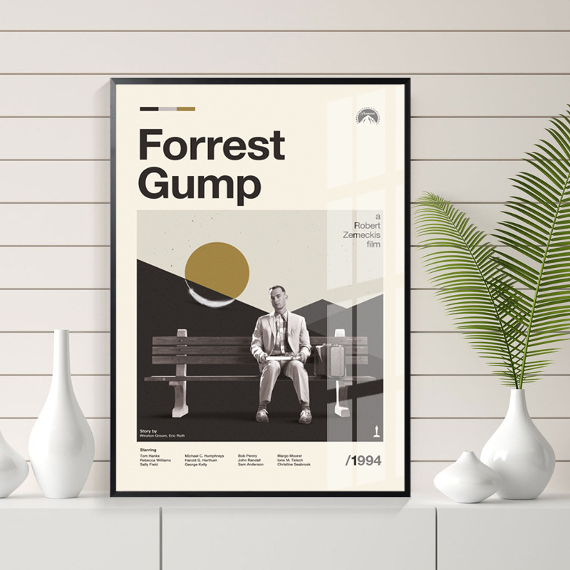 Y电影海报装饰画客厅沙发背景墙画卧室宿舍影院壁画寄生虫小付熔