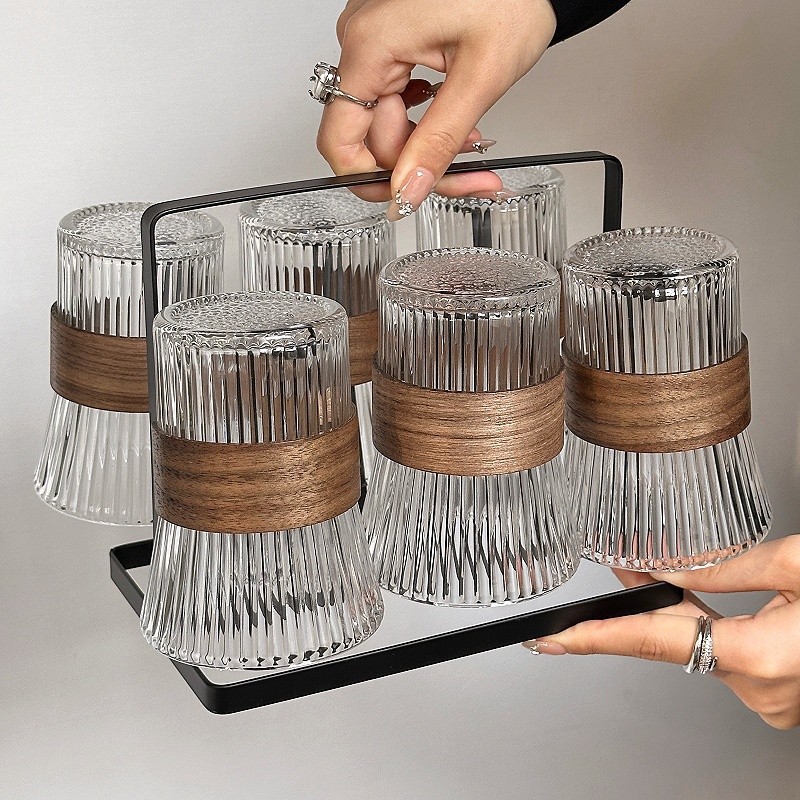 Tazas de vidrio chinas aislamiento térmico a prueba de quemaduras taza de té sala de estar taza de agua de bebida taza de jugo taza de café