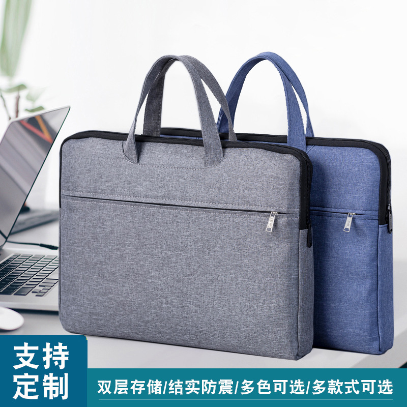 business affairs Briefcase lady file pocket thickening waterproof A4 Portable zipper bag 14 Computer package Conference bags