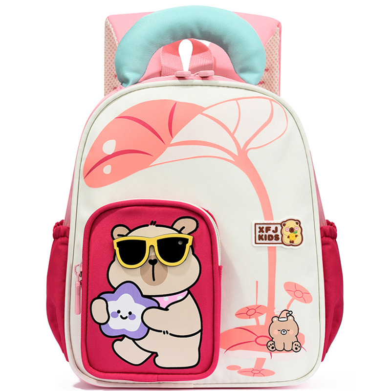 Mochila infantil preescolar Kapibara lindas niñas mochila de jardín de infantes 3 años 5 años mochila ligera para niños
