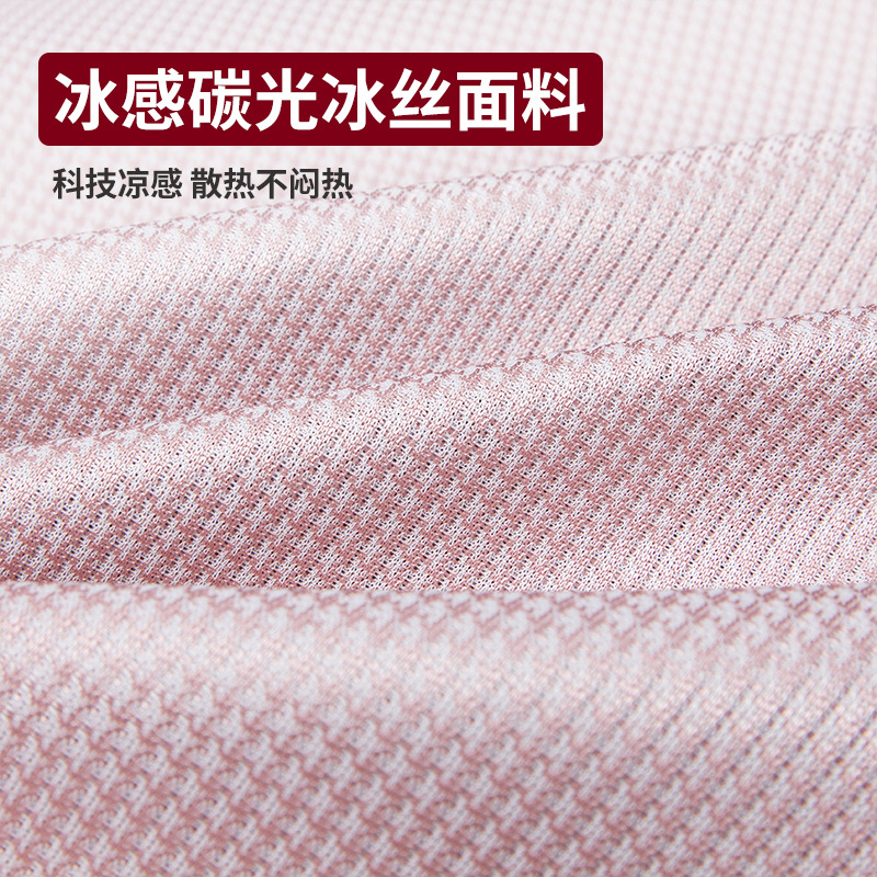 Sombrilla de cama de seda de hielo antibacteriana de verano, cubierta de cama fresca de una sola pieza, cubierta protectora de colchón todo incluido, juego de tres piezas 2
