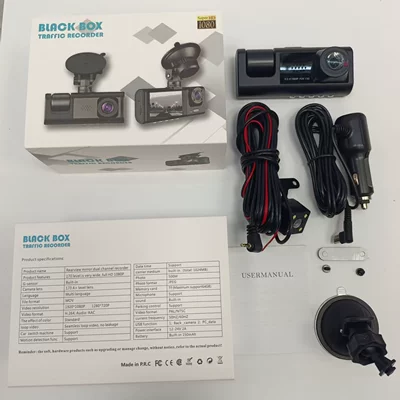 Cross-border 2inch Screen Wi-Fi Dashcam Driving recorder - t717-without-wifi-standard-configuration-with-3-recordings