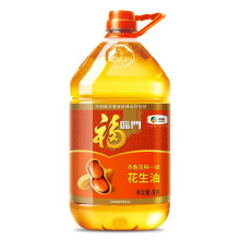 中粮福临门浓香压榨一级花生油5L/桶过年炒菜食用油烹饪植物油