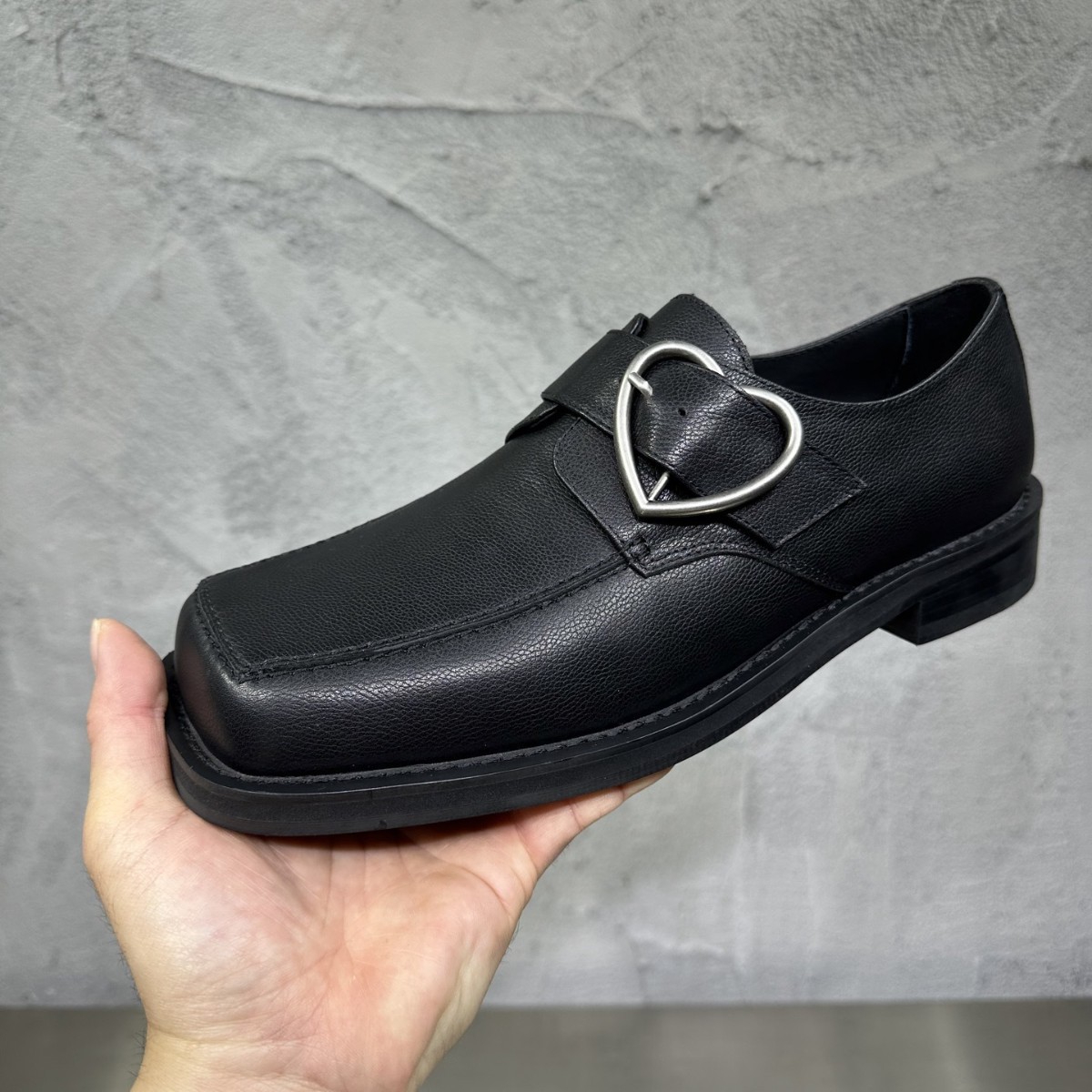 Quality Shoes Fashion Trend Men's Youth Outdoor Toe Black Thick Sole Platform Shoes Large Size Height Increasing Casual Versatile_vogvips.com
