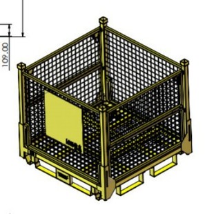 Factory Direct sales foldable stackable auto parts special iron frame heavy metal frame auto parts storage cage