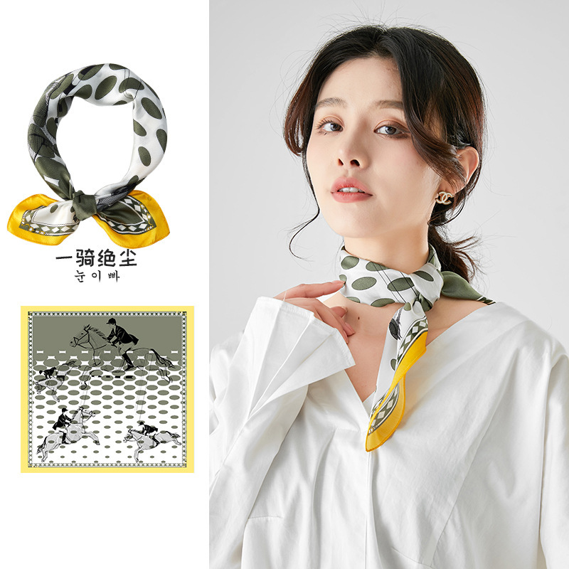 春と秋の杭州シルク小さな正方形のスカーフ女性のシルクスカーフ卸売桑シルクギフトボックススカーフオリジナルデザインのシルクスカーフ|undefined