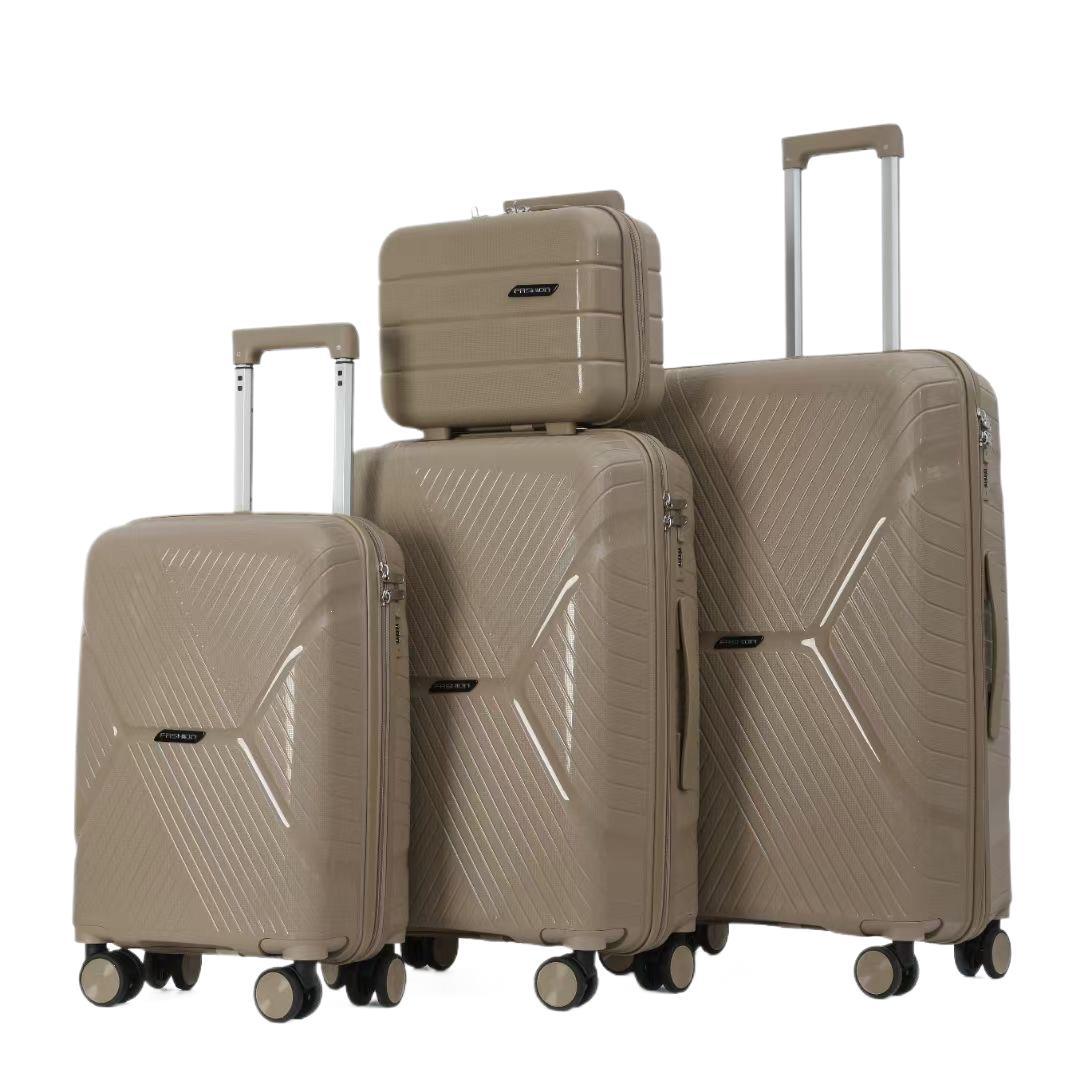 Foreign Trade PP Environmentally Friendly 20/28inch Set Suitcase Trolley Case Silent Wear-Resistant Universal Wheel Password Box Luggage