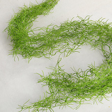 餐厅隔断装饰仿真凤梨老人须 森系婚礼布置仿真假花加长空气草