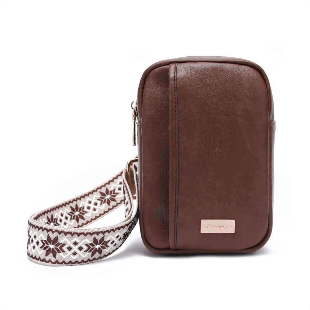 Prettyzys bolso de pecho para mujer bolso de mensajero de cuero PU de moda casual al por mayor bolso de teléfono móvil de viaje bolso de hombro