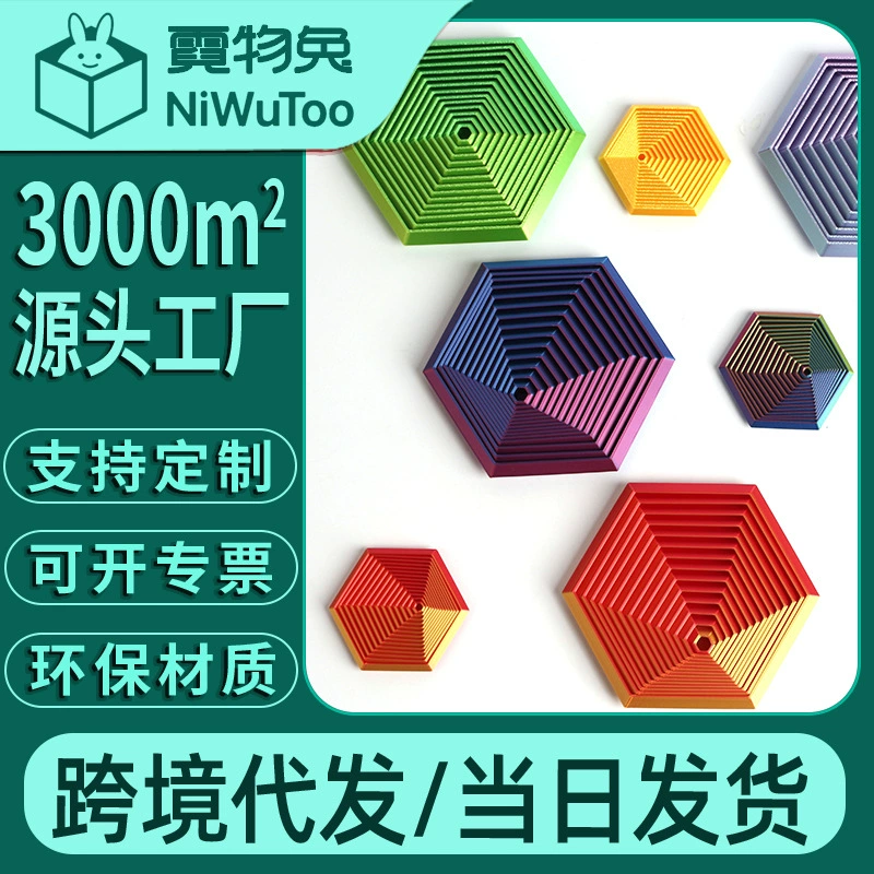 3d печать шестиугольная наложенная музыка волшебный крутой палец вращается головоломка креативная декомпрессионная игрушка