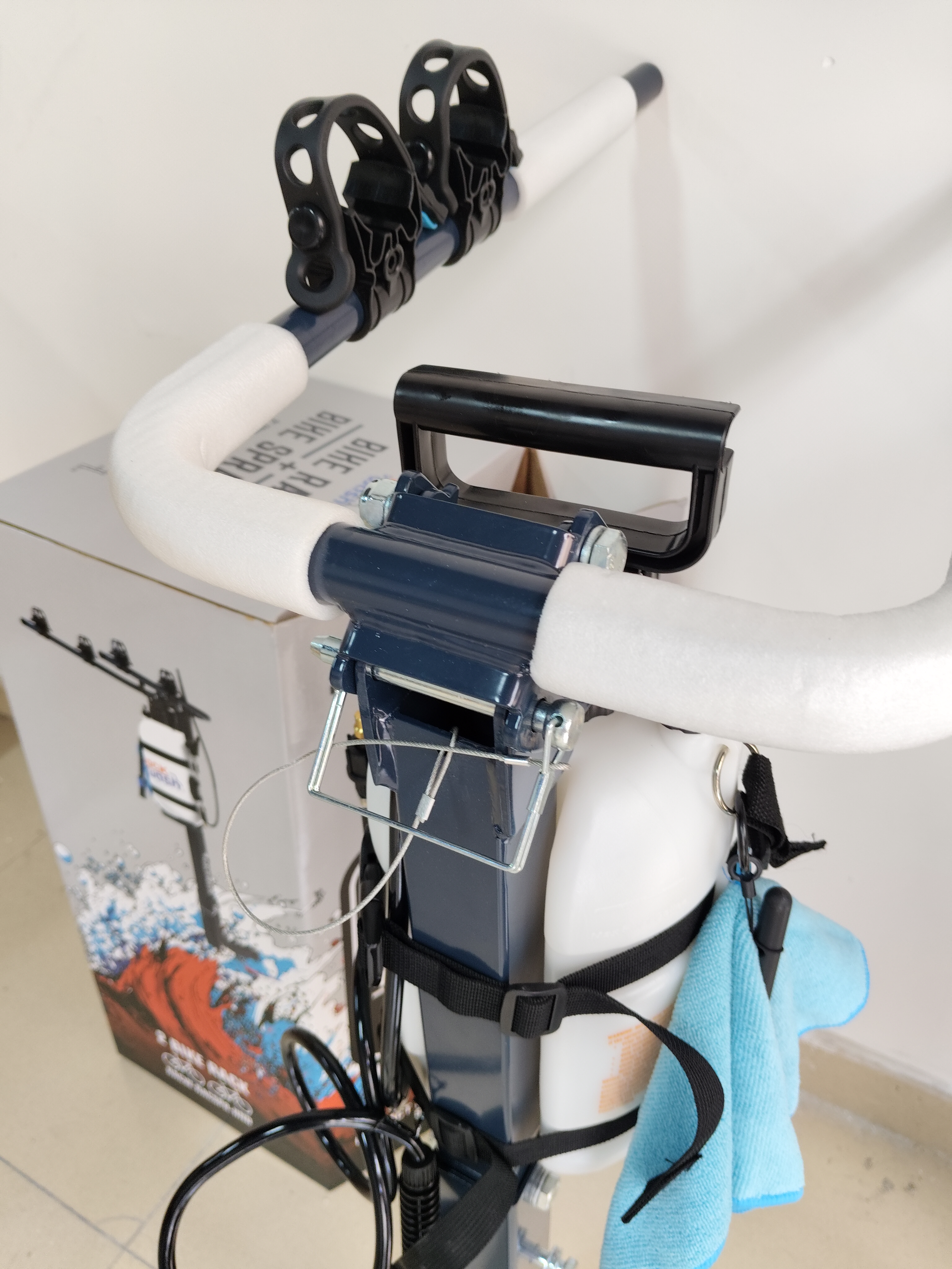 Suitable for Car Trailer Square Mouth Bicycle Rack, Vehicle-Mounted Bicycle Metal Luggage Rack, Rear Trailer Bar Foldableing